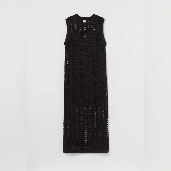 H&M Black Crochet- Look Dress